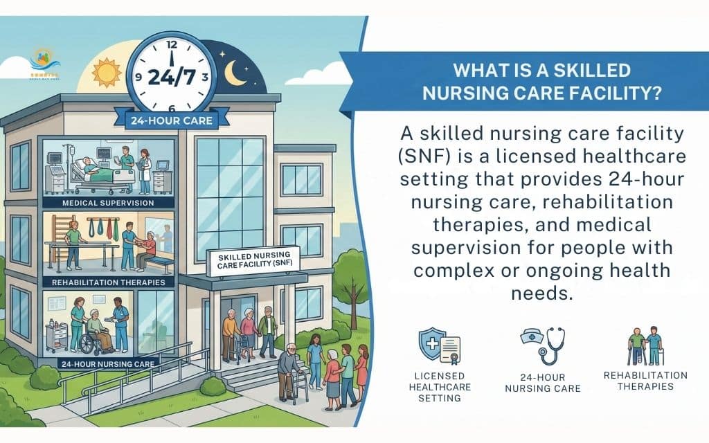 What is a skilled nursing care facility?