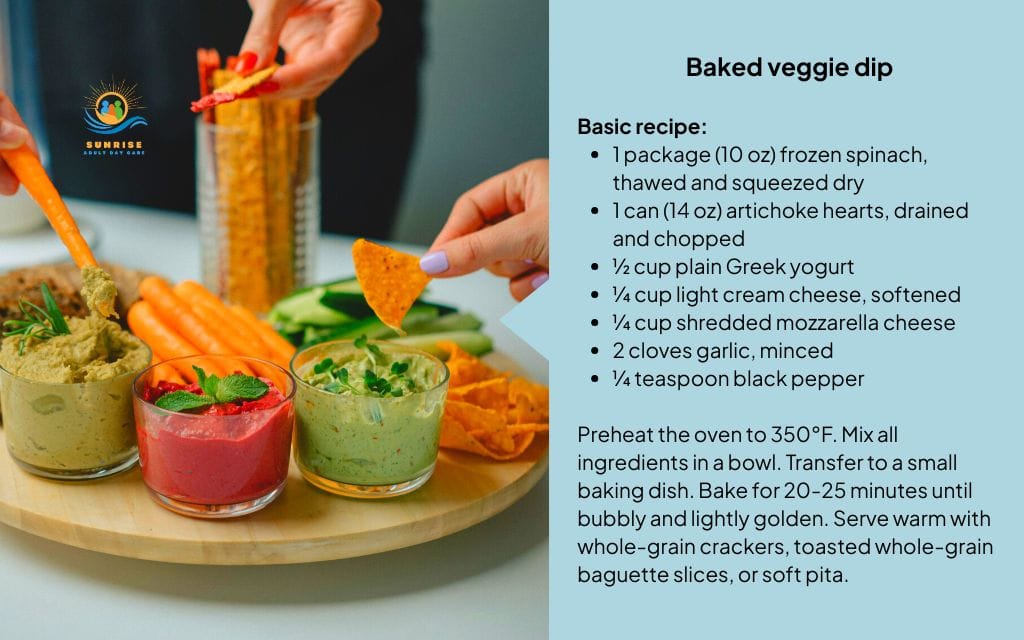 Baked veggie dip