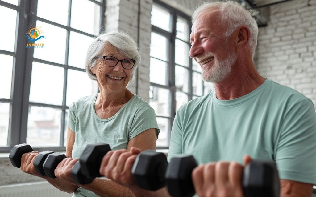 Resistance band or light weight training