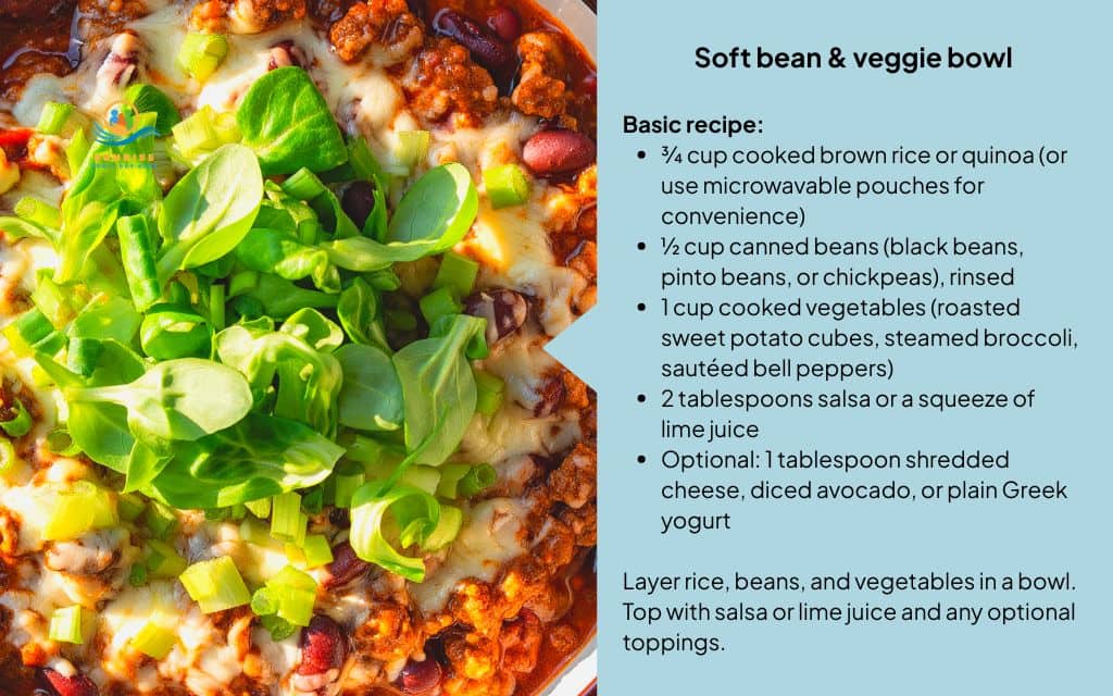 Soft bean & veggie bowl