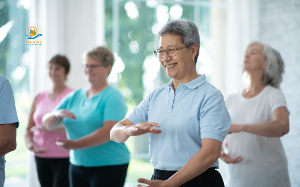 Tai chi in groups, adult day programs, and senior communities