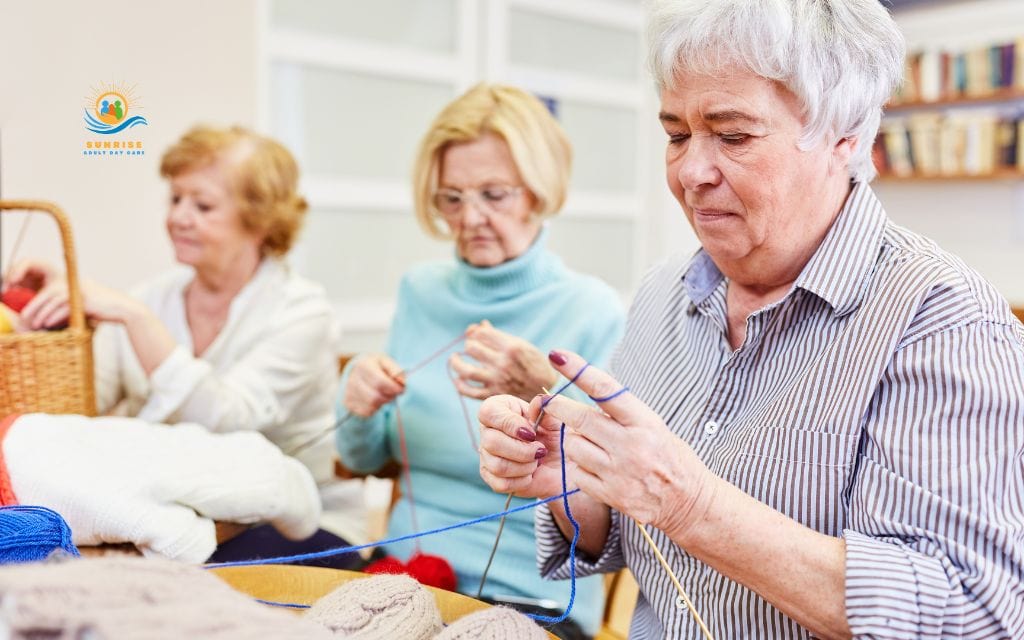 indoor activities for seniors: Knitting or crocheting