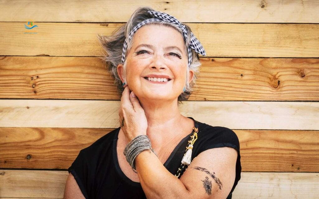 elderly person with tattoos: "Some marks are meant to last a lifetime."