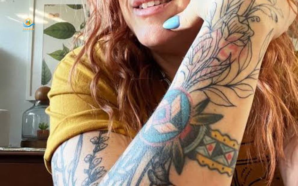 elderly person with tattoos: "This is what a life well lived looks like."