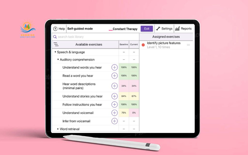 apps for dementia patients: Constant Therapy