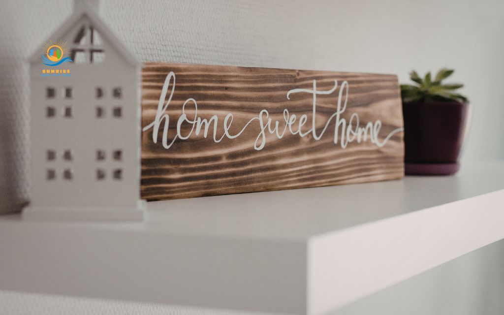 spring crafts for seniors: Decorating a wooden sign
