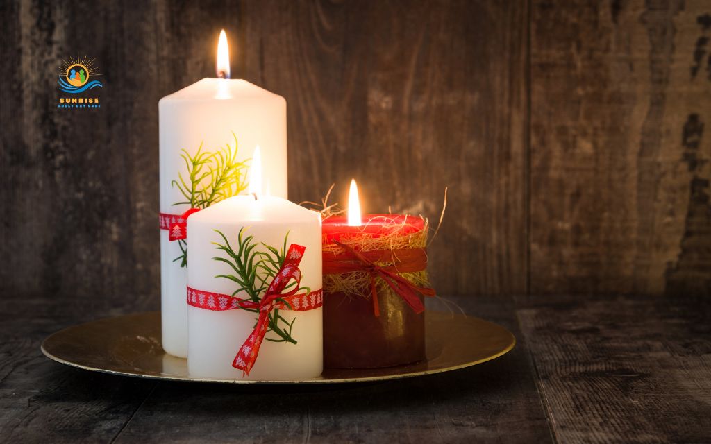 crafts for people with dementia: Decorating candles