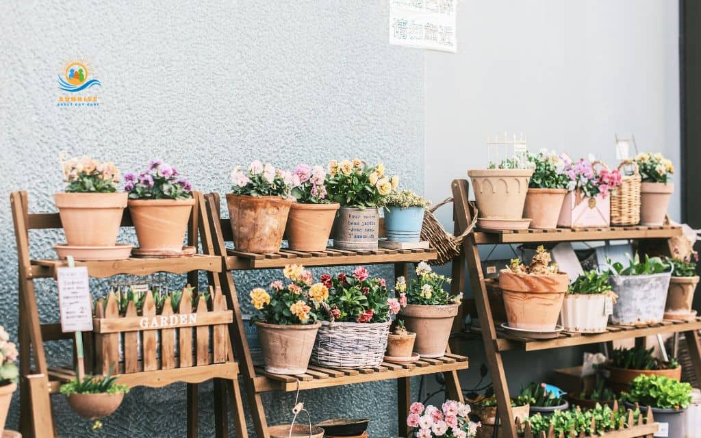 spring crafts for seniors: Decoupage flower pots