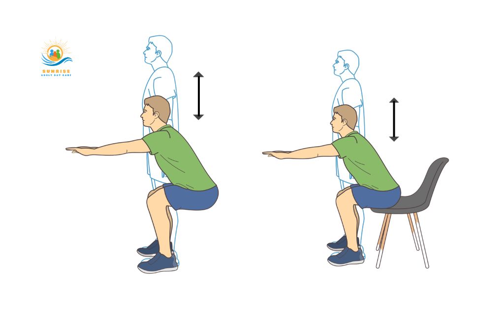 functional exercises for seniors: Bodyweight squats