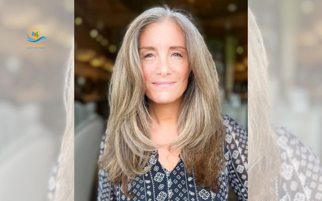 hair for older women: Long hair with face-framing pieces