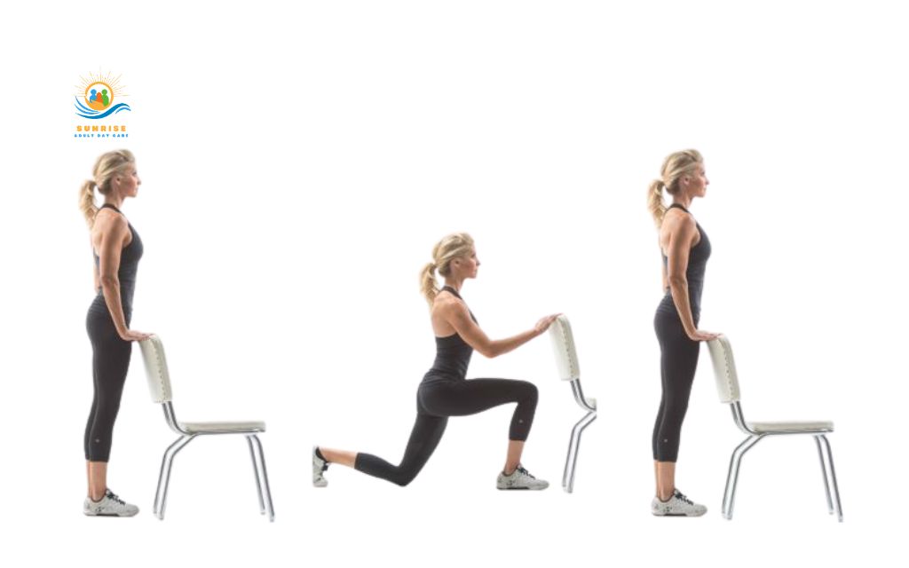 functional exercises for seniors: Reverse lunges