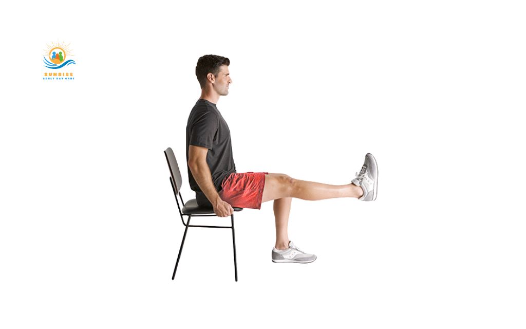 functional exercises for seniors: Seated leg lifts