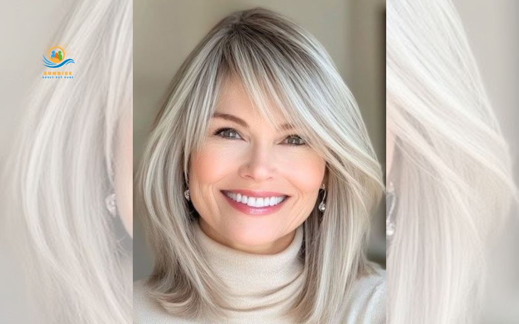hair for older women: Side-swept bangs