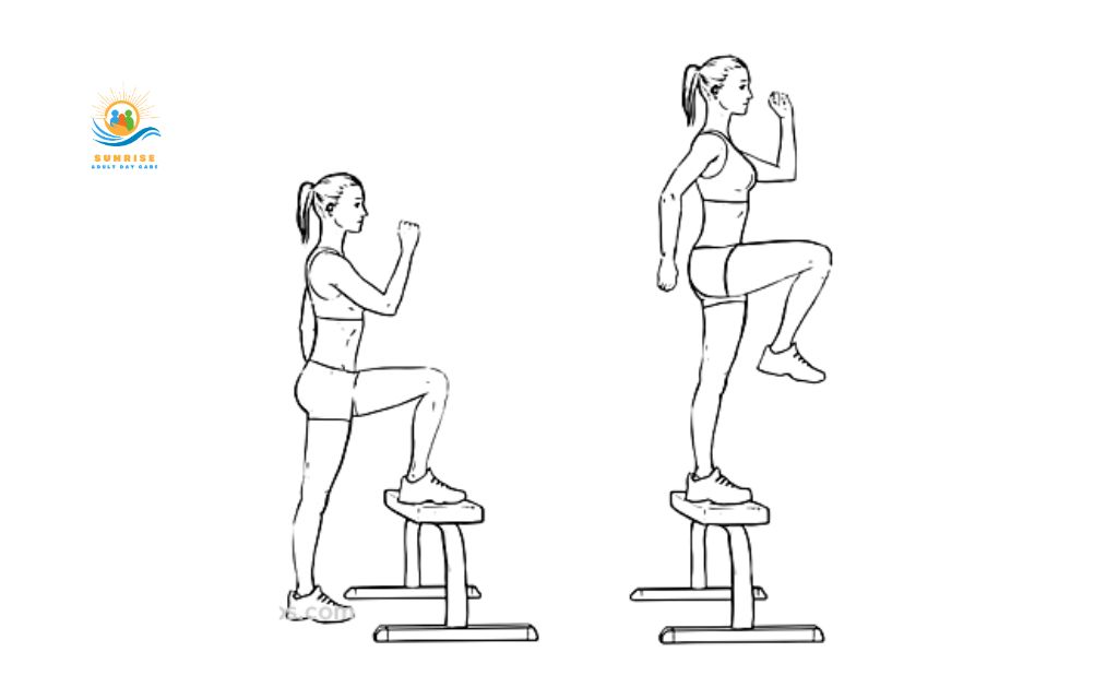 functional exercises for seniors: Step-ups