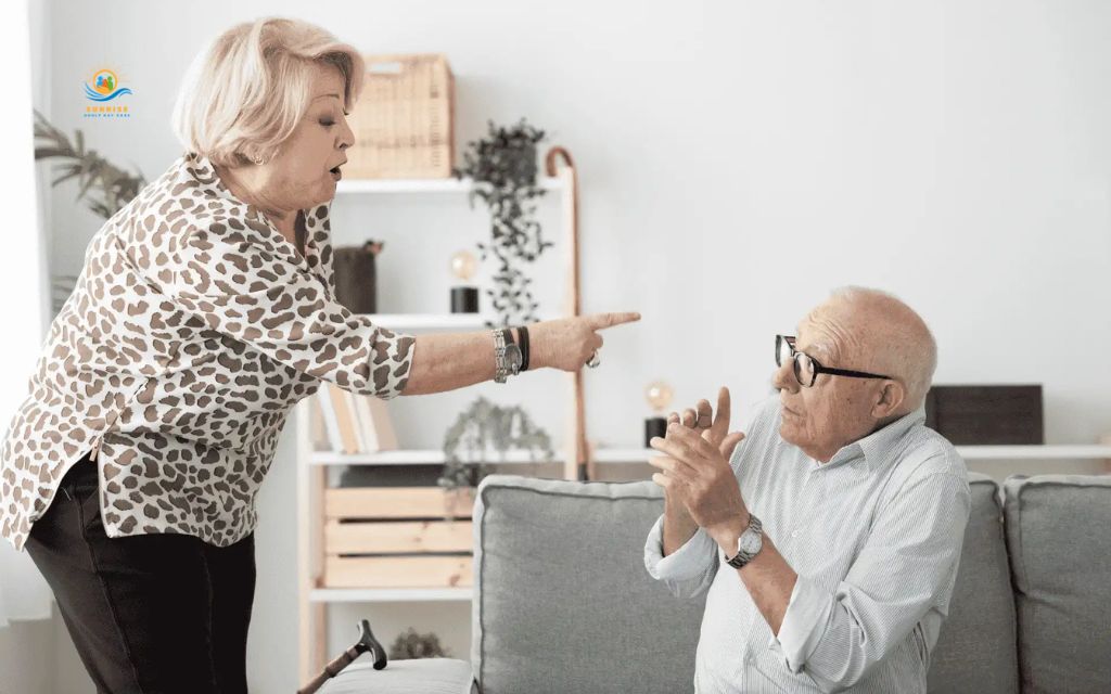 What causes aggression in the elderly