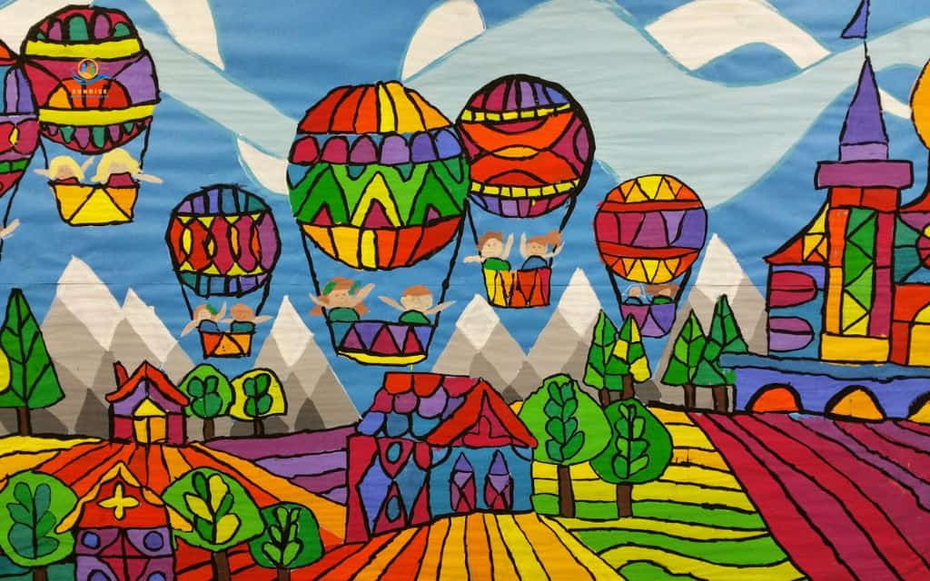 craft activities for seniors: Collaborative mural painting