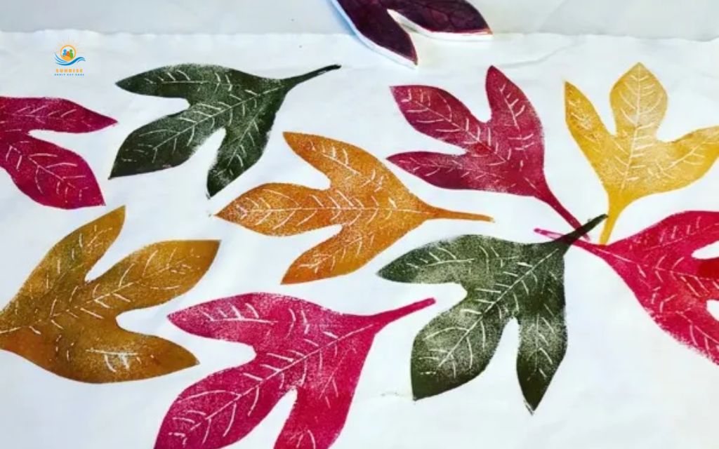 craft activities for seniors: Foam stamp art