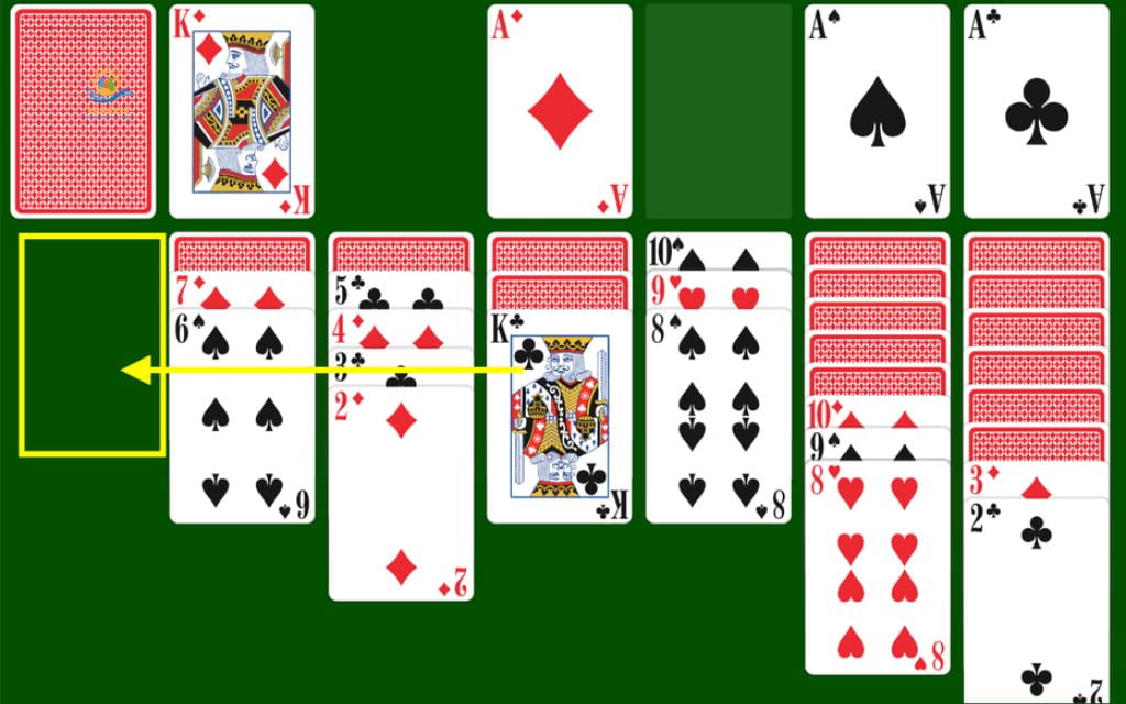 card games for seniors: Klondike solitaire