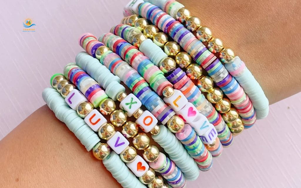 craft activities for seniors: Large bead bracelet making