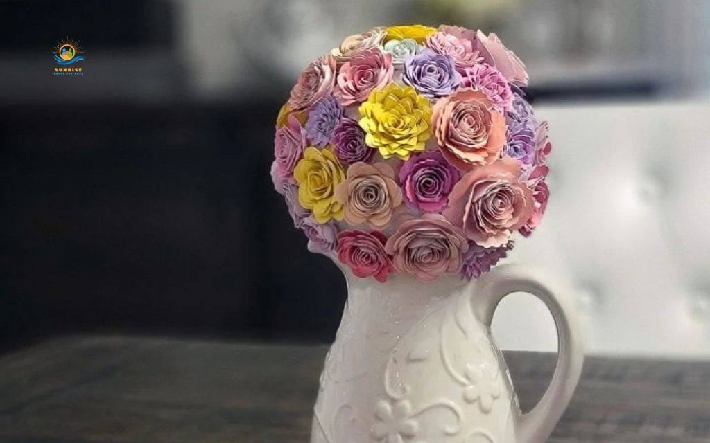 craft activities for seniors: Paper flower bouquet