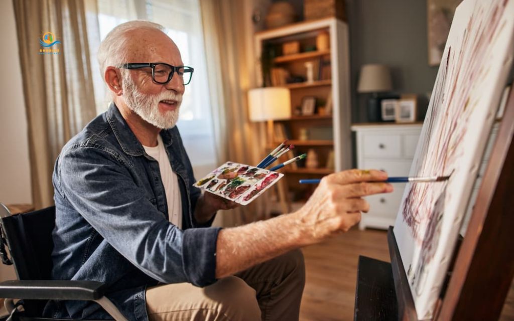 craft activities for seniors: Watercolor painting